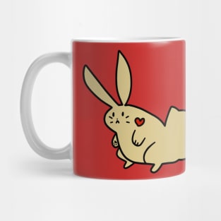 Beige Heart Bunny Mug